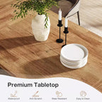 Tavolo da pranzo rettangolare stile rustico (farmhouse) nero / marrone scuro / marrone chiaro, 6-8 posti