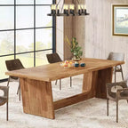 Tavolo da pranzo rettangolare stile rustico (farmhouse) nero / marrone scuro / marrone chiaro, 6-8 posti