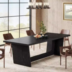 Tavolo da pranzo rettangolare stile rustico (farmhouse) nero / marrone scuro / marrone chiaro, 6-8 posti