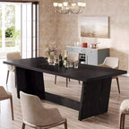 Tavolo da pranzo rettangolare stile rustico (farmhouse) nero / marrone scuro / marrone chiaro, 6-8 posti