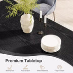 Tavolo da pranzo rettangolare stile rustico (farmhouse) nero / marrone scuro / marrone chiaro, 6-8 posti