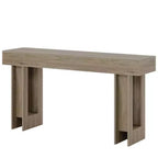 Divano e tavolino da ingresso in legno rustico naturale/grigio, montaggio 1 persona