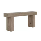 Divano e tavolino da ingresso in legno rustico naturale/grigio, montaggio 1 persona