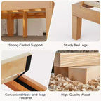 Struttura Letto Minimalista in Legno Naturale, Senza Testiera, 1–2 Posti