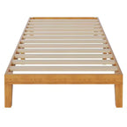 Struttura Letto Minimalista in Legno Naturale, Senza Testiera, 1–2 Posti