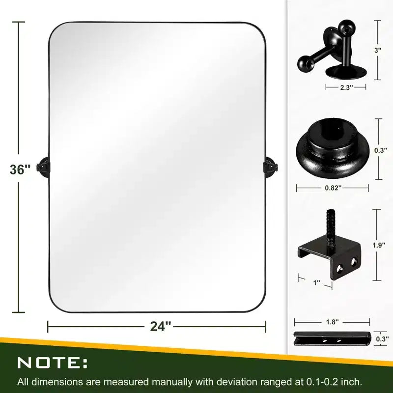 Specchio a figura intera in legno naturale, rettangolare, singolo, da parete/appoggio