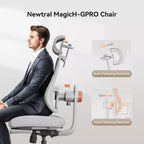 Sedia da Ufficio Ergonomica Nera in Rete con Poggiapiedi, Braccioli 4D, Singola