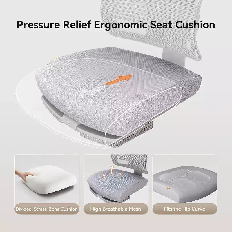 Sedia da Ufficio Ergonomica Nera in Rete con Poggiapiedi, Braccioli 4D, Singola
