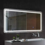 Specchio da parete rettangolare nero, cornice in metallo, 38" x 26", singolo