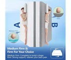 Materasso in memory foam bianco, fodera in seta ghiaccio, Queen/King, 30 cm/35 cm, 1-2 persone