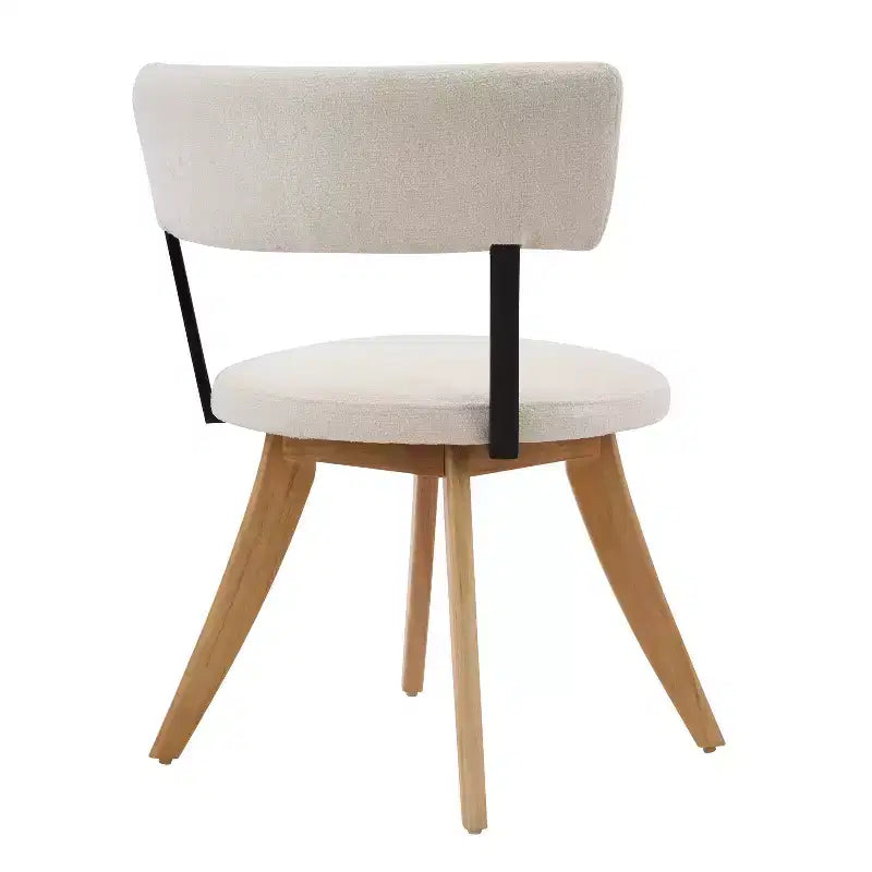 Christopher Knight Home Youngho Modern Rubber Wood Upholstered Dining Chairs with Curved Back (Set of 2)