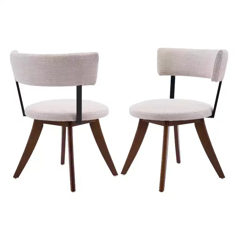 Christopher Knight Home Youngho Modern Rubber Wood Upholstered Dining Chairs with Curved Back (Set of 2)