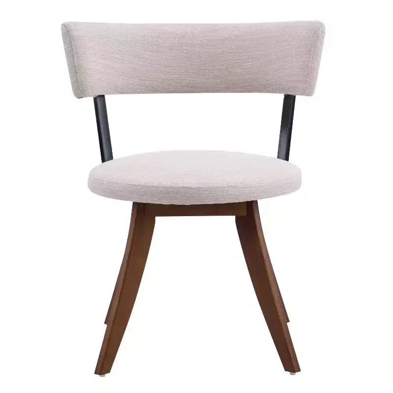 Christopher Knight Home Youngho Modern Rubber Wood Upholstered Dining Chairs with Curved Back (Set of 2)