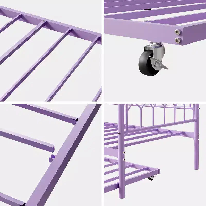 Twin Size Daybed with Metal Sofa Bed Frame, Space Saving