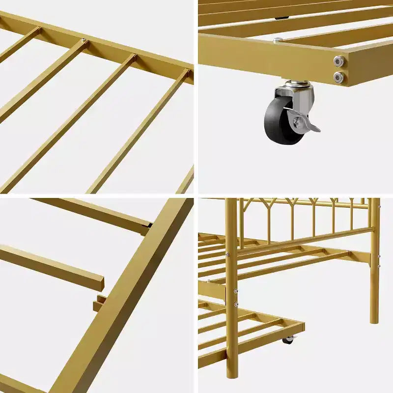 Twin Size Daybed with Metal Sofa Bed Frame, Space Saving