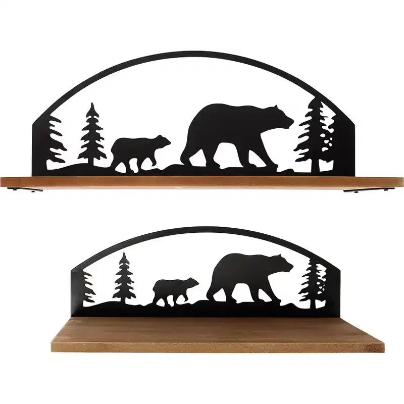The Lakeside Collection Rustic Cabin Lodge Style Wall Shelves Set of 2 -