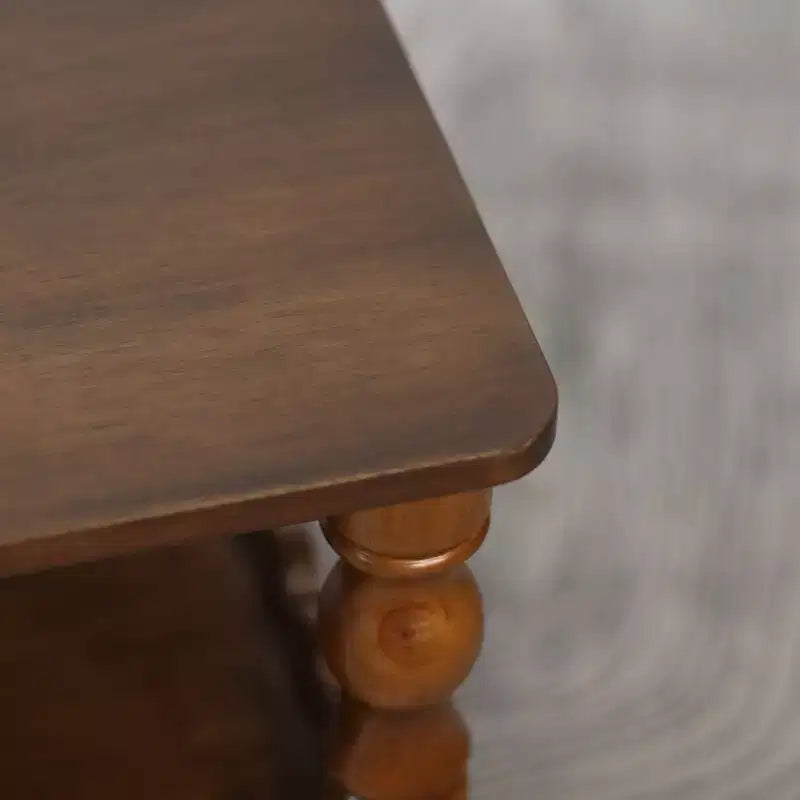 GDFStudio Orlando Vintage 43 Solid Wood Rectangle Coffee Table with Storage Shelf