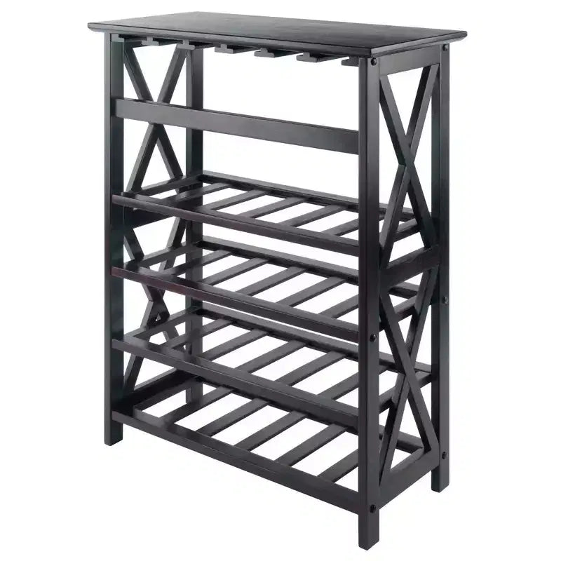 Rio 24 Bottles Wine Rack Wood/Espresso - Winsome