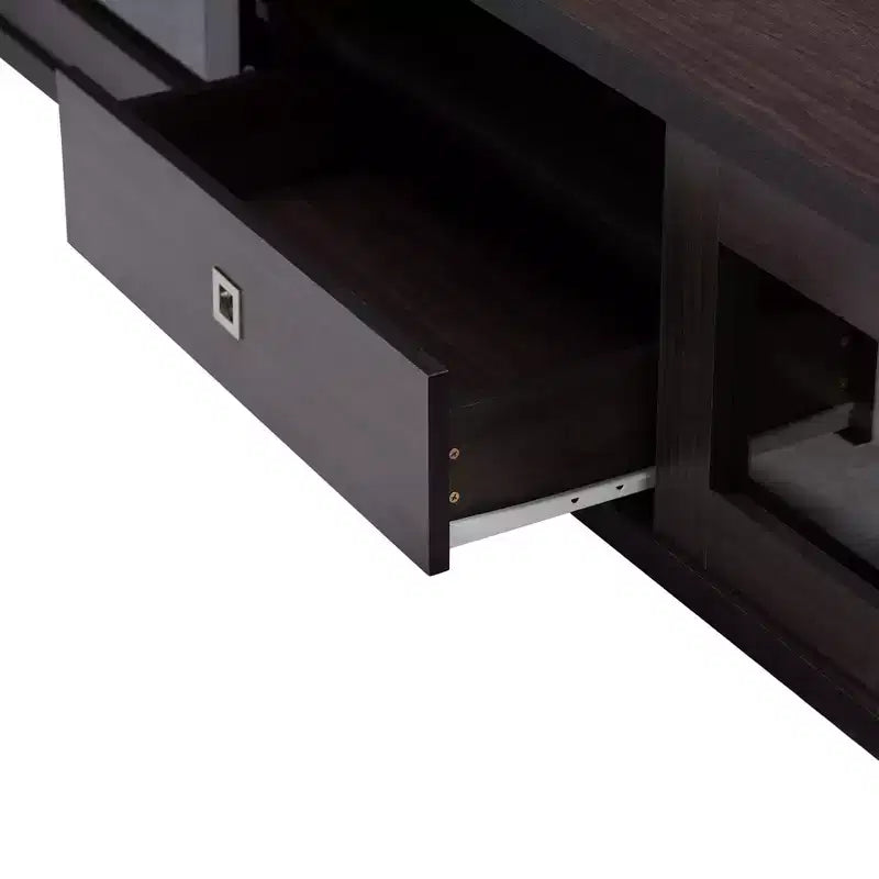 Beasley Cabinet TV Stand for TVs up to: Entertainment Center with Storage, Fits 70" TV - Baxton Studio