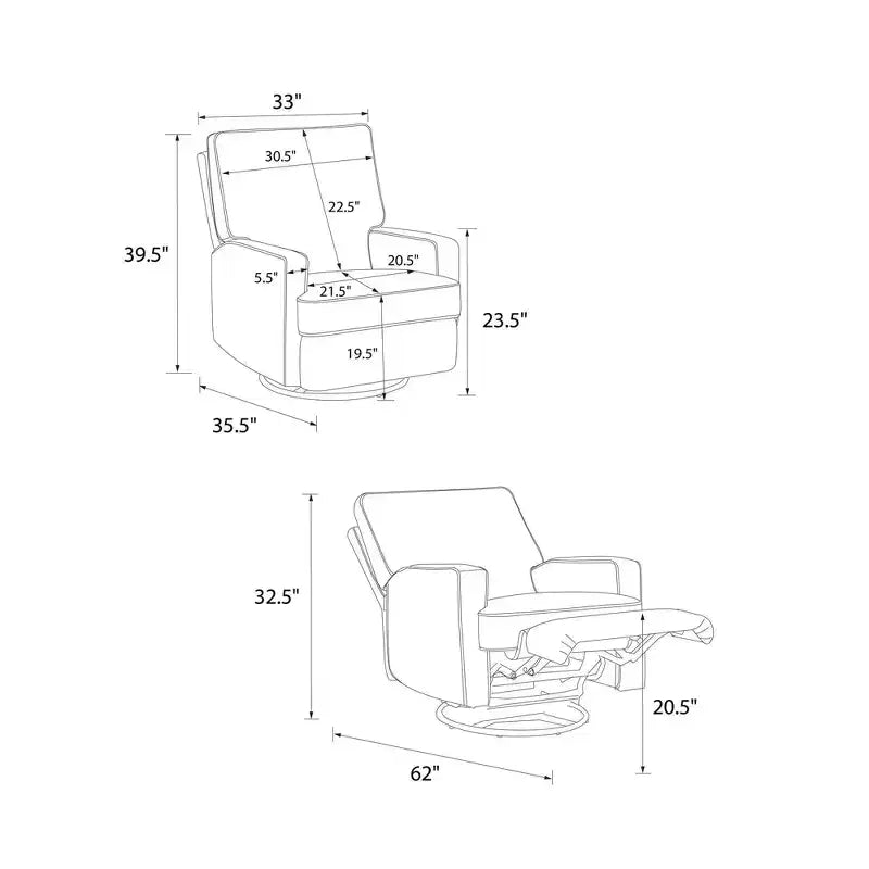 Baby Relax Addison Swivel Gliding Recliner