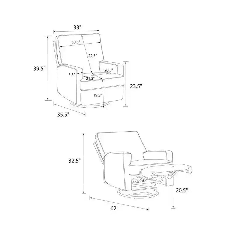 Baby Relax Addison Swivel Gliding Recliner