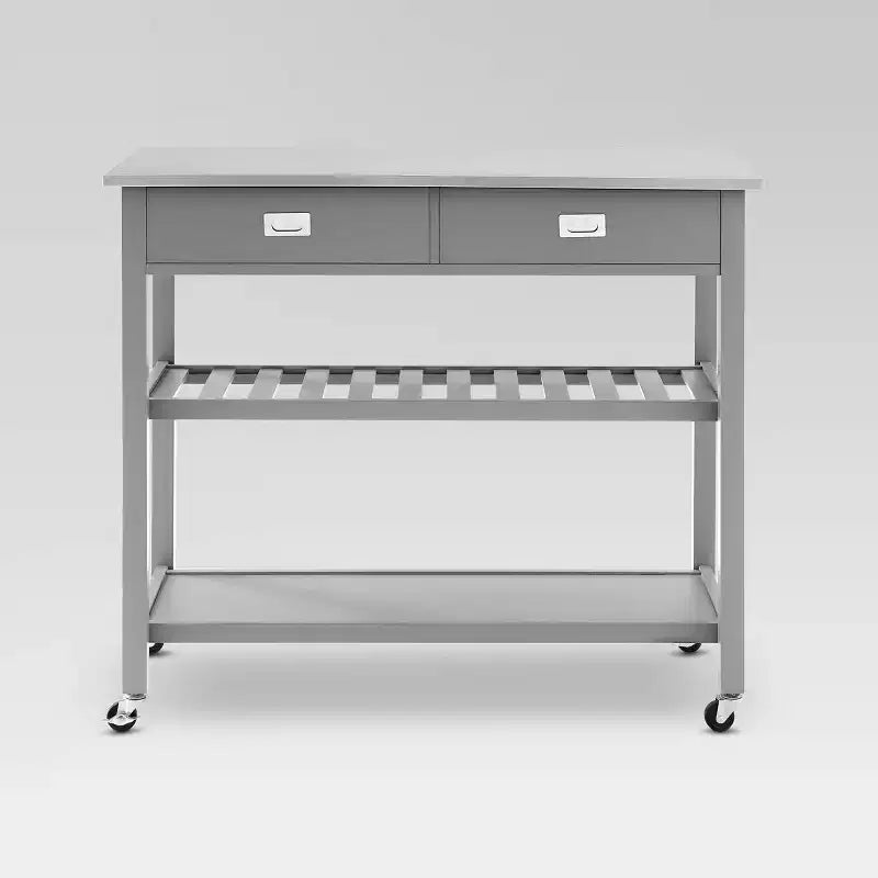 Chloe Stainless Steel Top Kitchen Island Cart - Crosley
