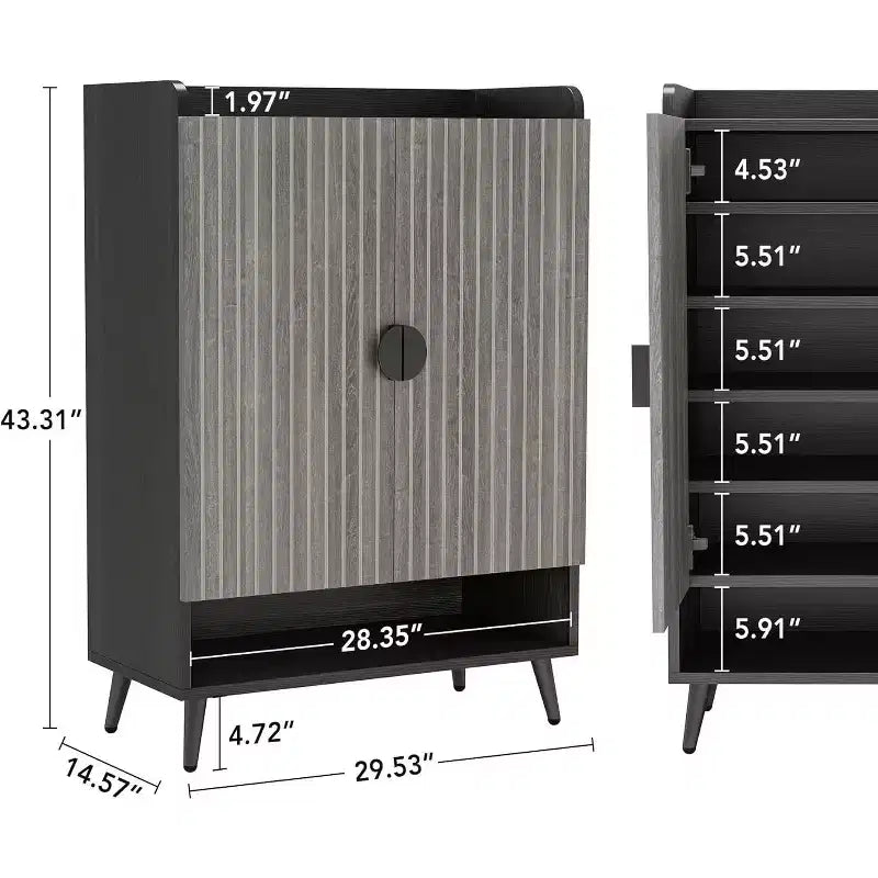 Tribesigns 7-Tier Wooden Shoe Cabinet