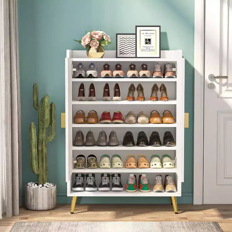 Tribesigns 7-Tier Wooden Shoe Cabinet