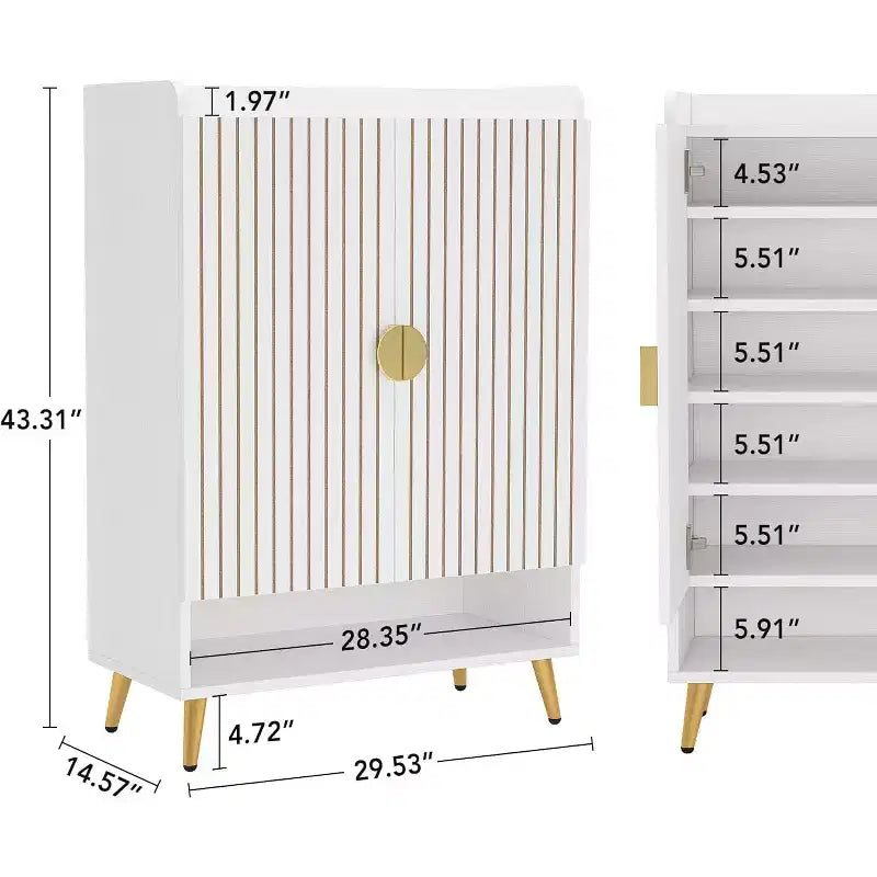 Tribesigns 7-Tier Wooden Shoe Cabinet