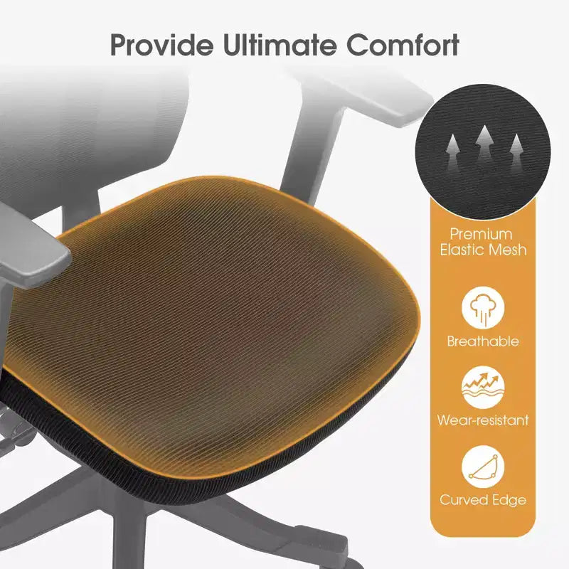Ergonomic Mesh Office Chair with 3D Armrests Headrest and Lumbar Support