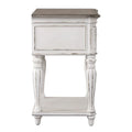 Comodino con Gambe Antico Bianco Magnolia Manor
